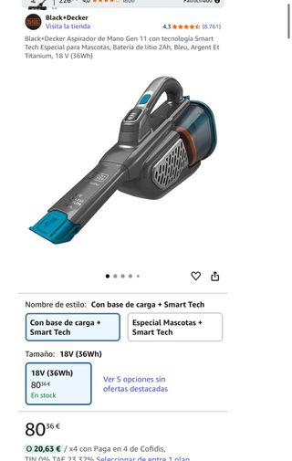 Aspiradora de mano Black+Decker Gen 11