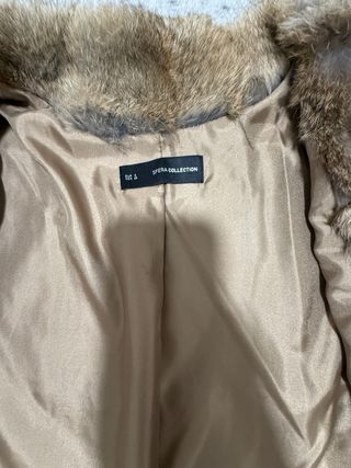 Chaquetón de pelo de conejo auténtico 