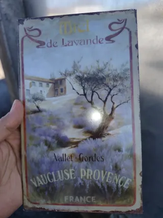 Quadretto metallo Provenza Francia sigillato