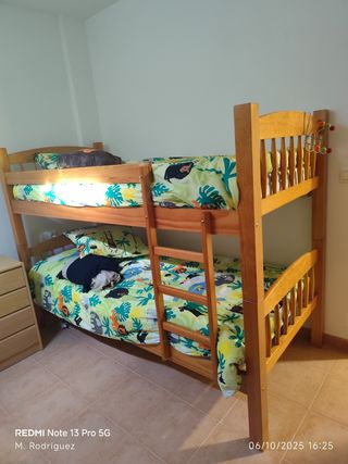 Litera Cama Doble Altura, madera maciza de puno.