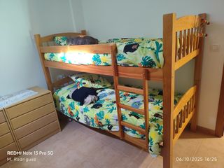 Litera Cama Doble Altura, madera maciza de puno.