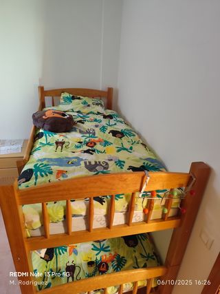 Litera Cama Doble Altura, madera maciza de puno.