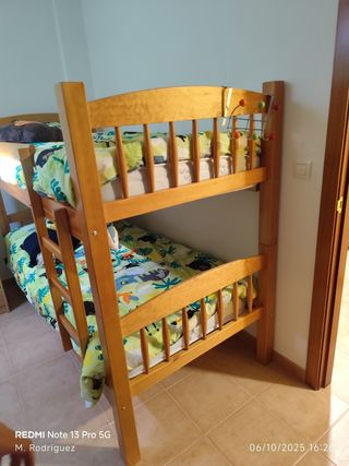 Litera Cama Doble Altura, madera maciza de puno.