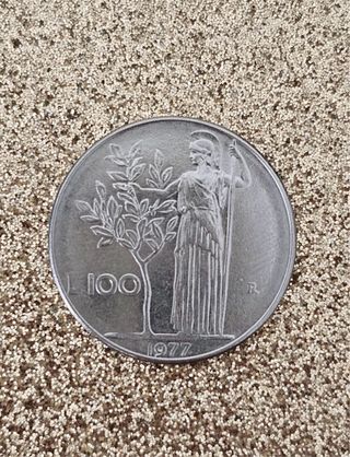 Moneda 100 Lire 1977 Italia