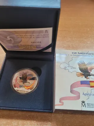 Moneda 10€ 250 Aniv.Declaración Independencia EEUU