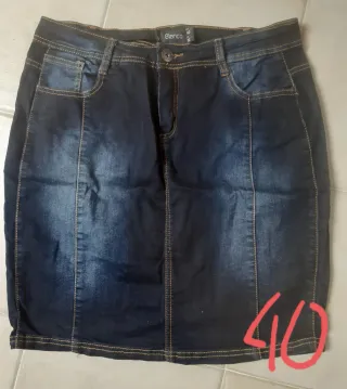 Falda vaquera Blanco