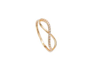 anillo oro 18k con piedra con circonita t. 18 (18,47 mm)