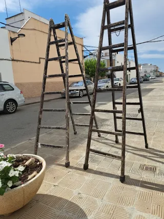 Escalera madera 8 peldaños