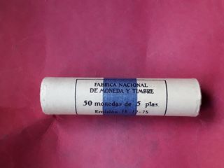 CARTUCHO FNMT DE 50 MONEDAS DE 5 PESETAS 1980 *80