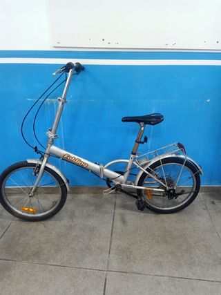 Bicicleta Plegable Plateada