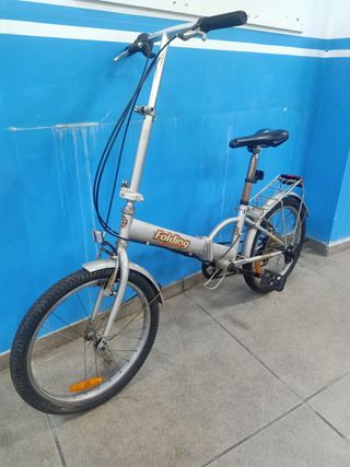 Bicicleta Plegable Plateada
