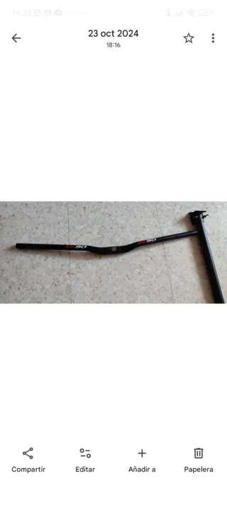 Tija y manillar de carbono