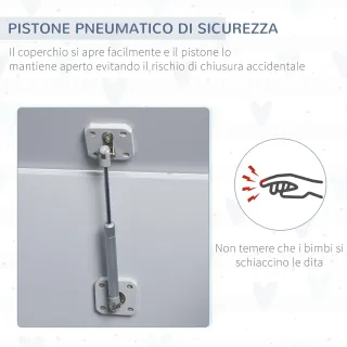 Cassapanca Portagiochi in Legno, Panca Contenitore
