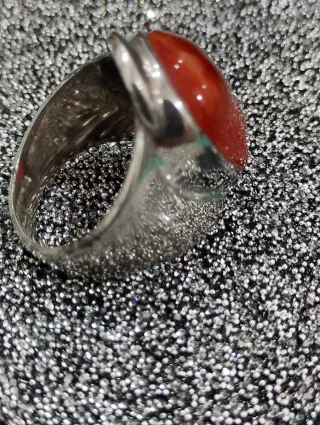 Anillo Plata y Piedra Cornalina