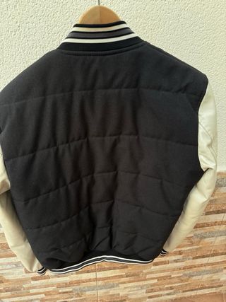 Chaqueta Bomber Zara Negra y Blanca