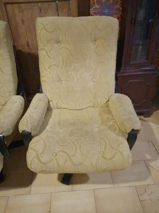 Coppia di poltrone girevoli retrò anni '50