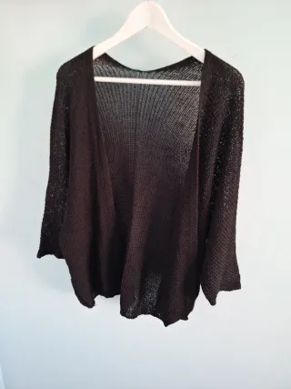 Chaqueta de punto negra talla única