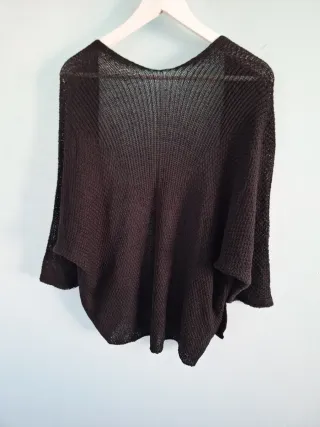 Chaqueta de punto negra talla única