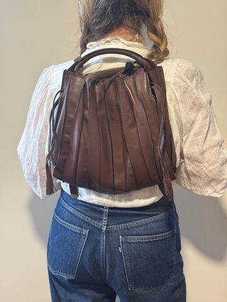 Mochila Bolso Lupo Abanico Marrón