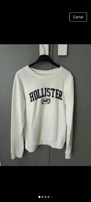 Sudadera Hollister Blanca Talla S
