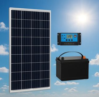 Panel Solar, Controlador y Batería, inversor 220v 