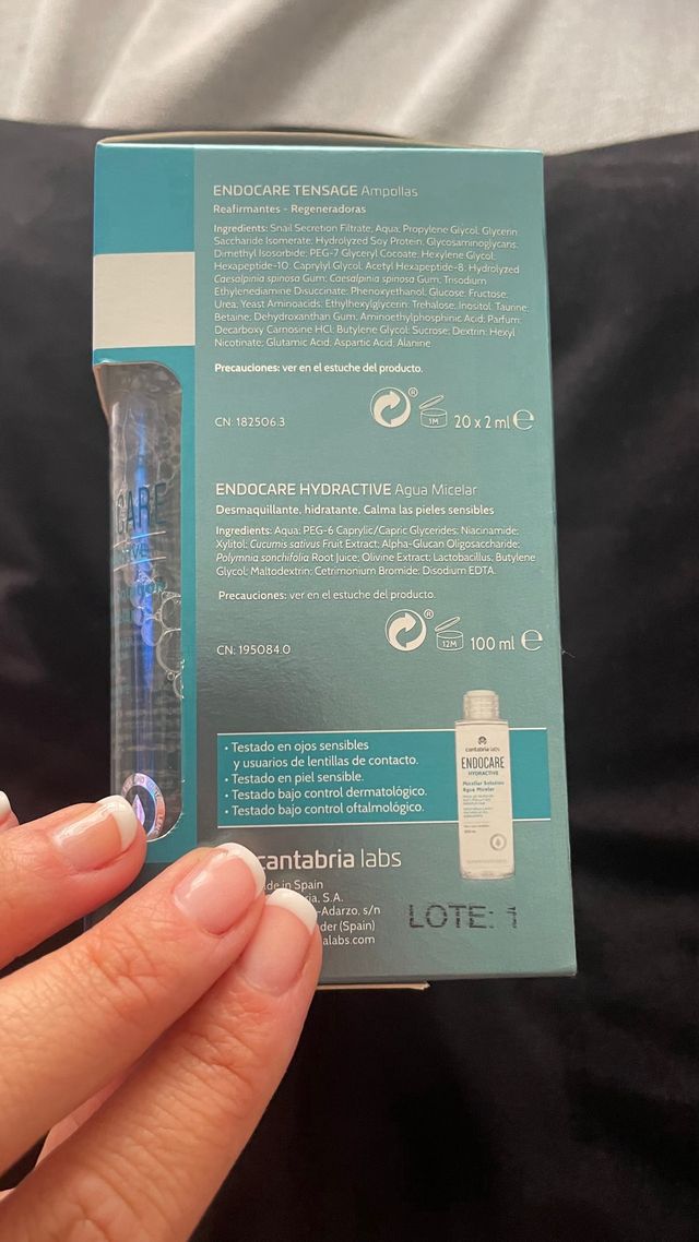 Endocare Tensage Ampollas + Regalo Agua Micelar