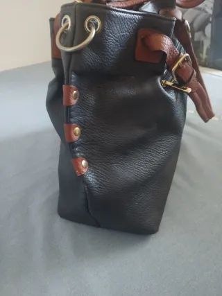 Bolso Prada Cuero azul oscuro y Marrón
