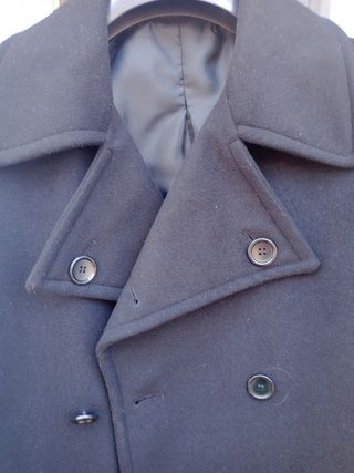 Mezzo cappotto nero a doppio petto 
