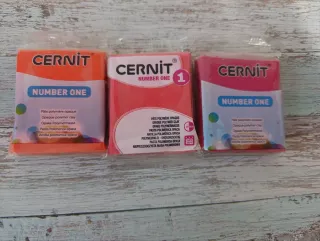 X3 Bloques Arcilla Polimérica Cernit tonos Rojos