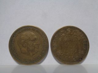 2 Monedas 2,50 Pesetas Franco 1953