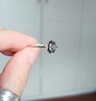 Anillo de Plata y Topacio Místico 
