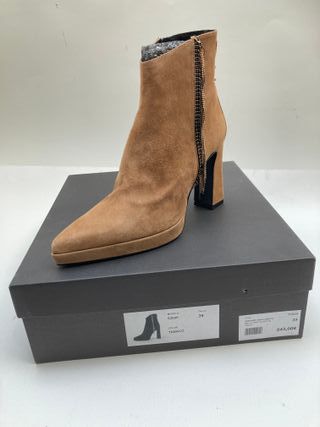 Botines Voga Ante Tabaco Talla 39