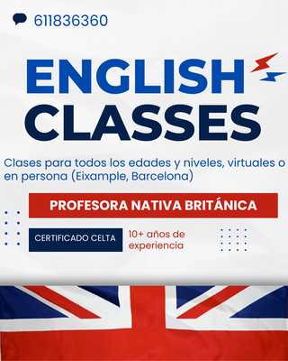 CLASES DE INGLÉS - PROFESORA NATIVA