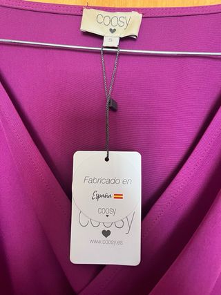 Vestido fiesta midi rosa talla S