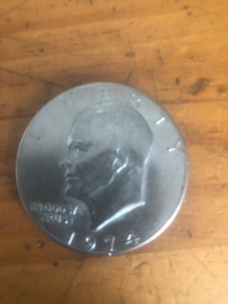 Moneda 1 Dólar Plata 1974 Eisenhower