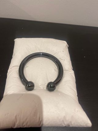 Pulsera Negra y Plateada piercing