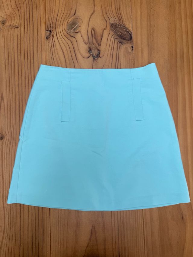 Falda Zara turquesa