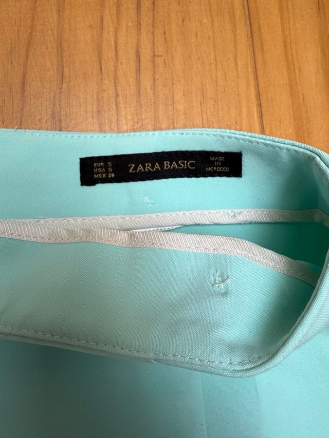 Falda Zara turquesa