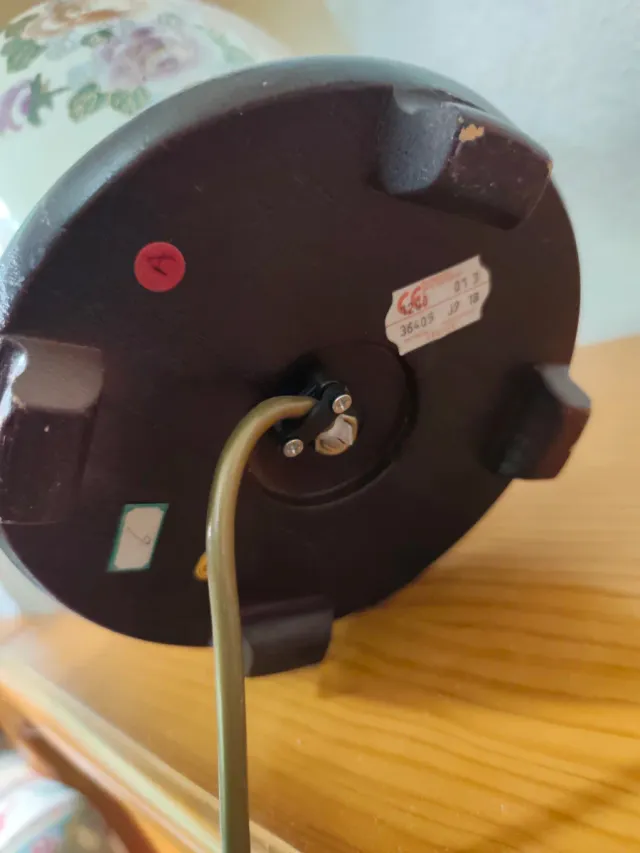 LAMPARA VINTAGE DE PORCELANA CHINA PINTADA A MANO