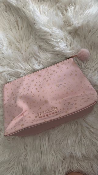 Necessaire Pantera Negra Rosa Dourado