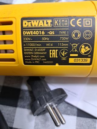 Radial DeWalt 730W 115mm