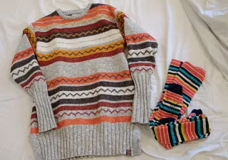 Vestido 7 años Boboli, tricotosa gris vigoré
