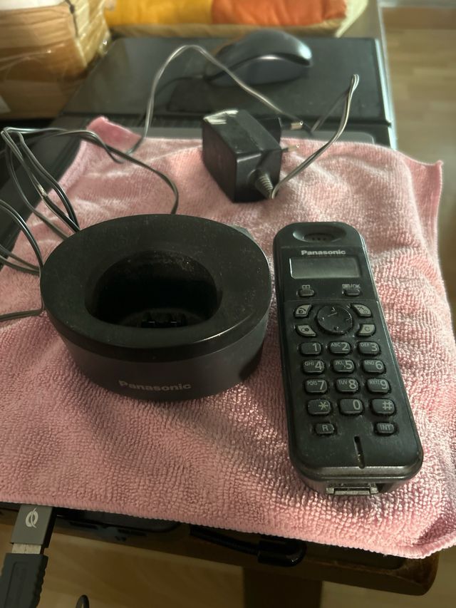 Telefono nero wireless Panasonic