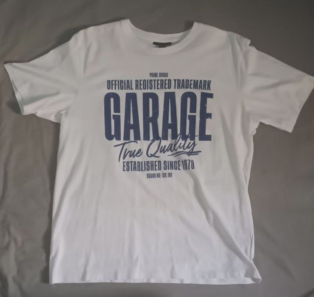 Camiseta Garage Blanca Hombre