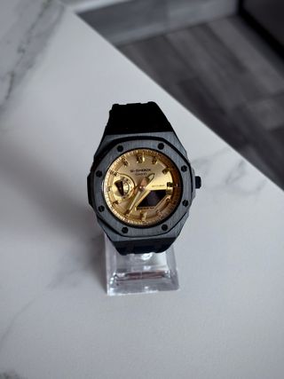 G-Shock GA-2100 Mod Casioak Oro y Negro