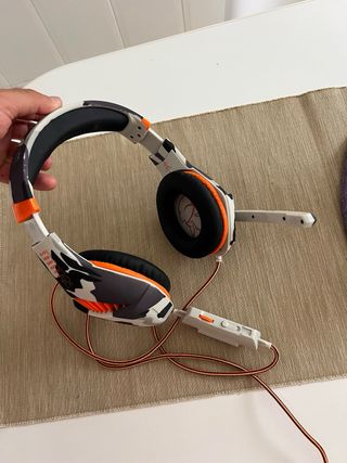 Cascos Gaming Camuflaje Naranja