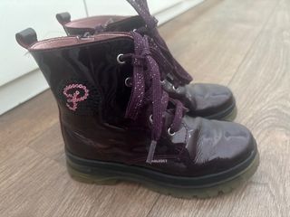 Botas Pablosky niña moradas, cordones y cremallera