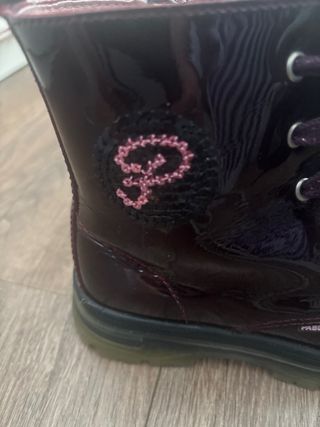 Botas Pablosky niña moradas, cordones y cremallera
