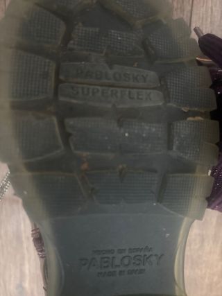 Botas Pablosky niña moradas, cordones y cremallera