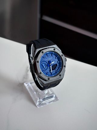 G-Shock Ga-2100 Casioak Mod Azul y Negro
